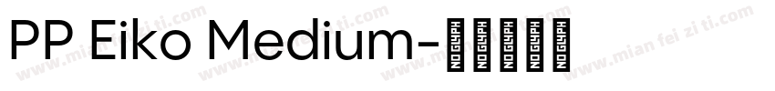 PP Eiko Medium字体转换